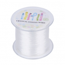 Nić Koreańska, Silikonowa, Elastyczna, Kolor: Bezbarwna, 0.6mm, około 160m/szpula (13WB24460)