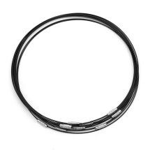 Baza Naszyjnika, Stal Nierdzewna i Mosiądz, Czarny, 45x0.1cm, 10szt (14WB9835)