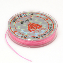 Nić Płaska Elastyczne Włókno Nieprzezroczyste 0.6mm Kolor: Różowy około 10m/szpula (13WB15657)