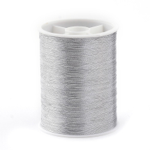 Sznurek Metalizowany do Wyrobu Biżuterii, Srebrny, 0.1mm, około 55m/szpula (13WB15753)