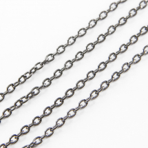 Łańcuch Kotwiczny, Żelazny, Niespawany, do Tworzenia Biżuterii, Kolor: Stalowy, 3x2x0.5mm, 5m (5WB5991)