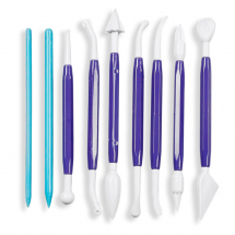 Zestaw Narzędzi z Plastiku do Kreatywności z Gliny Polimerowej, Mix, 146-175x4.5-8mm, 9szt/zestaw, (13WB24863)