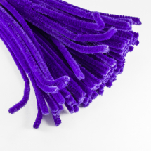Druciki Kreatywne Pluszowe Wyciory, do Rękodzieła, Ciemnofioletowy, 300x5mm, 100szt (13WB17788)