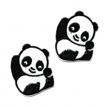 Naszywka Naprasowanka, Haftowana Naszywka, Termoaplikacja, Aplikacja, Panda, 51x44mm 2szt (13WB23441)