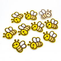 Naszywka Naprasowanka Termiczna Pszczoła 36.5x33.5x1.5mm 10szt (13WB23462)