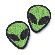 Naszywka Naprasowanka Termiczna Kosmita Zielony 52x43x1.5mm 2szt (13WB23481)