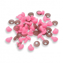 Noski Bezpieczne do Zabawek, Plastik, Kolor: Różowy, 11x14mm, Pin 6mm, 50szt/opakowanie (13WB23572)