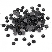 Oczy Plastikowe do Lalek i Zabawek, Półokrągłe, Czarny 8x3.5mm 100szt (13WB27957)