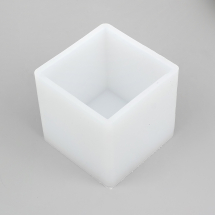Silikonowa Forma Kostka, do Żywicy, do wyrobu Biżuterii, Biała, 75x75x70mm, Wewnętrzny Rozmiar 65x65mm, 1szt (13WB28831)