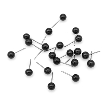 Oczy „Koraliki” Plastik 6mm Pin 17x0.6mm Kolor: Czarny 20szt (13WB17806)