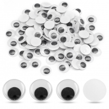 Oczka Żywe do Scrapbookingu i Zabawek Okrągłe, Czarne, 14x3.5mm, 100szt (14WB9529)