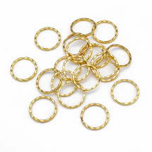Kółko Zamek do Breloków i Kluczy, do Rękodzieła i Biżuterii, Żelazne, Złoto, 25x1.5mm, 20szt(14WB5130)