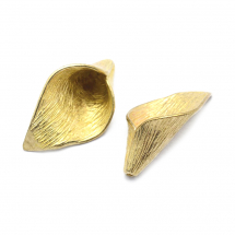 Nakładki do Koralików, Mosiądz, Bez Powłoki, 25x14.5x7mm, Kolor: Złoty, 2szt (13WB16506)