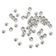Nakładki na Koraliki, Stal Nierdzewna, 4mm, 50szt (13WB16549)