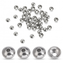 Nakładki na Koraliki, Stal Nierdzewna, 5mm, 50szt/opakowanie (13WB16550)