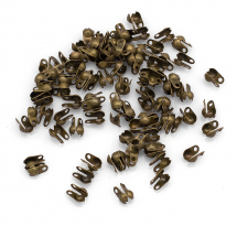 Łapaczki Żelazo, Końcówki Zaciskowe, 6x3.5mm, Kolor: Bronze, 100szt (13WB14859)