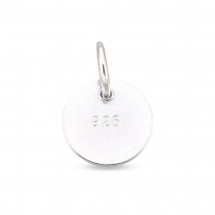 Срібло 925 Підвіска Кулон Кругла, Плоска з Кільцем, 8х0.6мм, Отвір 2мм, (13WB24790)