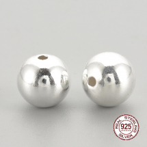 Срібло 925 Намистини Круглі, 6х5.5мм, Отвір 1.5мм, (13WB24830)