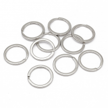 Kółko Zamek do Klucze, Stop Metalowy, Platyna, 25x2mm, 10szt/opakowanie (13WB25108)