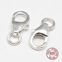 Срібло 925 Застібка Карабін-Лобстер, 8х5х2.5мм, (13WB25117)