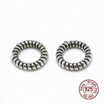 Tajskie Srebro 925 Kółeczka Ogniwka Pojedyncze, Lutowane, Antyczne Srebro, 8x1.5mm, 1 szt (13WB25253)