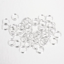 Колечка Одинарні, Залізні, Колір: Срібло, Розмір: 8 мм, Товщина 0.7мм, 50г / близько 500шт, (3WB3452)
