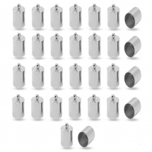 Końcówki do Sznura, Mosiądz, Platyna, 10x5mm, Wewnętrzna Średnica: 4.5mm, Otwór: 1mm 30 szt (13WB11071)