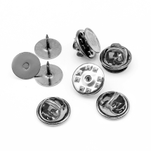 Baza Broszki lub do Odznaki, Zapięcie Motylek, Mosiądz do Rękodzieła i Biżuterii, Gunmetal, 8x11.5x6mm, 5szt (13WB26249)