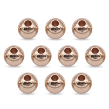 Намистини Еко Латунь Круглі, Рожеве Золото, 5мм, Отвір 2мм, (13WB18924)