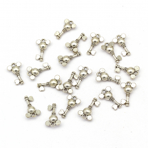 Zawieszka Wisiorek Klucz Metalowy, Antyczne Srebro, 19x11x6mm, Otwór 2mm, 20szt (Q6WB206)