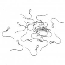 Bigle Otwarte Baza do Kolczyków, Haczyki, Stal Chirurgiczna, 18x18mm, 20 szt (13WB20966)