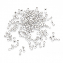 Zawieszka Kropelka, Ozdobna, do Łańcuszka, Koralików i Naszyjników, 7x2.5mm, Otwór 1mm, Kolor: Srebro, 100szt (5WB4776)