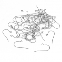 Bigle Hak, Medyczna Stal Nierdzewna, Baza Kolczyka, 16x27x0.8mm, Pin 0.8mm, Otwór 2mm, 50szt (13WB22982)