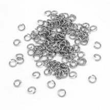 Kółeczka Ogniwka Pojedyncze, Otwarte do Rękodzieła i Biżuterii, Stal Nierdzewna, 4x0.6mm, 1000szt (13WB23347)