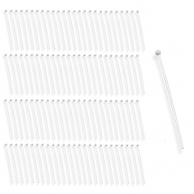 Szpilki z Kulką, Mosiądz, Srebrny, 25x0.5mm, Kulka 2mm, 100 szt (13WB17715)