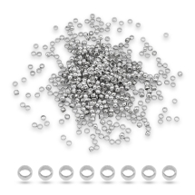 Koraliki Zaciskowe, Stopery, do Rękodzieła i Biżuterii, Mosiężne, Platyna, 2x1.2mm, około 395szt/5g (Q6WB382)