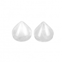 Kaboszony Naturalny Kamień Kryształ Górski, Stożkowe, Bezbarwne, 10~11x10~11mm, 2szt (13WB22395)