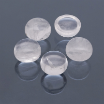 Kaboszony Naturalny Kamień Kryształ Górski, Okrągłe, Bezbarwne, 8x3~4mm, 5szt (13WB22508)