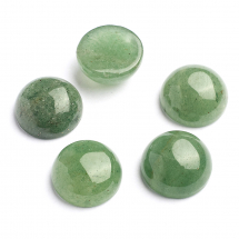 Kaboszony Naturalny Kamień Zielony Awenturyn, Okrągłe, 12x5~6mm, 5szt (13WB22514)