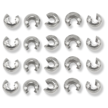 Osłonki Maskujące Crimp na Zaciski, Stal Nierdzewna, do Koralików Stopperów, 5mm, 20szt (13WB22560)