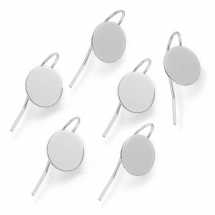 Bigle Otwarte Mosiądz Haczyki Kolor: Platyna Rozmiar: Długość 24mm Szerokość 10mm 6szt (14WB6704)