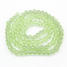 Koraliki Szklane Sztuczny Kryształ Fasetowane, 6x4mm 92szt/36cm/sznur (5WB3340)