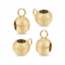 Bail Rondel Teksturowany, Stal Nierdzewna, do Wisiorków i Zawieszek, Złoto, 9x6x4.5mm 4szt (13WB26960)