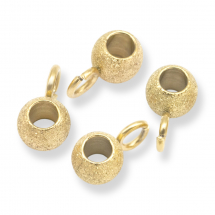 Bail Krawatka do Biżuterii, Stal Nierdzewna, Rondel, Teksturowane, Powłoka Jonowa, Złoty, 7x5x3mm, 4 szt (13WB26962)