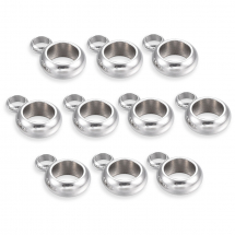 Bail Krawatka do Biżuterii, Stal Nierdzewna, Okrągły, 9x6x2.5mm, 10szt (13WB26977)