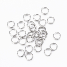 Кільця Подвійні Нержавіюча Сталь, 7x1мм, Внутрішній Діаметр 6мм, (13WB26984)