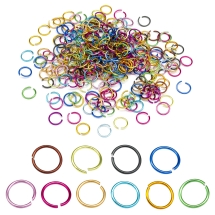 Kółeczka Ogniwka Pojedyncze Otwarte Aluminium 10x1mm Mix około 300szt/20 (13WB26997)