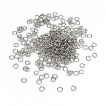 Kółeczka Ogniwka Pojedyncze Otwarte Żelazo 5x1mm Kolor: Platyna około 720szt/50g (13WB27000)