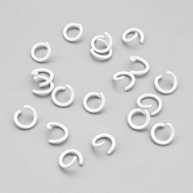 Kółeczka Ogniwka Pojedyncze Otwarte Żelazo Kolor: Białe 8-8.5x1.2mm 20szt (13WB27010)