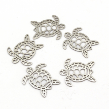 Конектор Філігранний Черепаха, Нержавіюча Сталь, 24х21х1мм, (13WB27118)